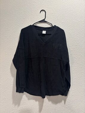 Black V-Neck wonebs Sweater PINK